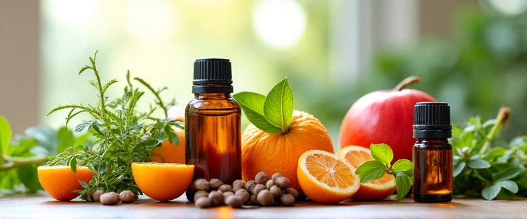 Various natural ingredients for beauty products